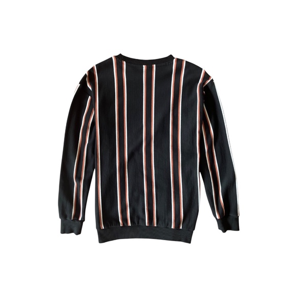 Zara Sweater Men Medium Multi-Colour Vertical Striped Knit Pullover Retro Casual - Picture 2 of 5